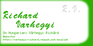 richard varhegyi business card