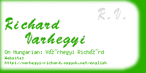 richard varhegyi business card